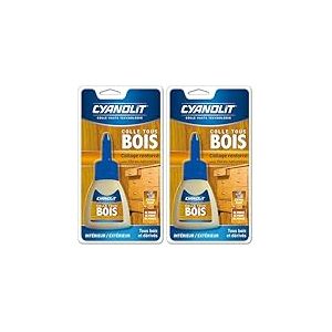 CYANOLIT 33300080 Colle Bois et D&eacute;rives, Transparent, 54 G (Lot de 2)