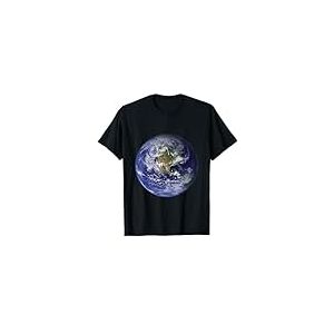 Terre Planète Terre Amérique du Nord Globe Plat Nuages T-Shirt