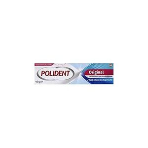 Polident Original Crème Fixative Forte, Pour Prothèses Dentaires Partielles ou Complètes, Goût Mentholé, 40g