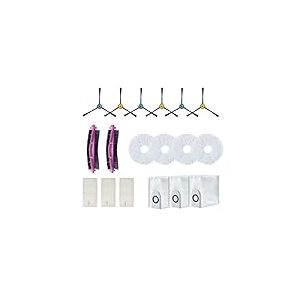 Eureka Kit Complet d'Accessoires pour J12 Ultra Robot Aspirateur Laveur : 6 x Brosses Latérales 2 x Brosses Principales 3 x Filtres HEPA 4 x Serpilillères 3 x Sacs à Poussière