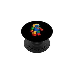 Astronaute Brique Jouets de Construction Brique Brique Builder Build Briques PopSockets PopGrip Adh&eacute;sif