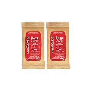 ScrapCooking - P&acirc;te &agrave; sucre de couverture rouge 400g - 7632 (Lot de 2)