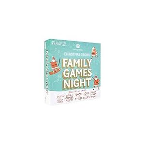 Talking Tables Christmas Family Games Night, Six Games, After Dinner Party, Fun Travel Pocket Games for Kids, Card Games for Adults, Present, Family Board Game, Gift, Secret Santa, Age 9+