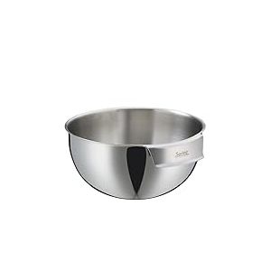 Spring TOOLS Bol avec poignée Ø 25 cm | Acier inoxydable poli | Graduation intérieure pratique | Fond plat | Bol mélangeur pour la cuisine et la pâtisserie | Capacité : 4,4 L/Hauteur : 12,5 cm