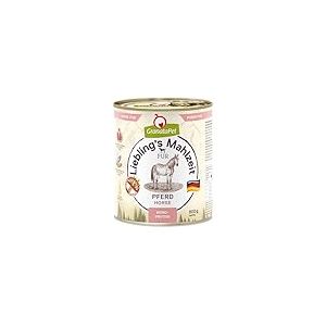 GranataPet Liebling's Mahlzeit Pferd Pur Lot de 6 boîtes de 800 g de Nourriture Humide pour Chien sans céréales ni Sucre ajoutés à Haute teneur en Viande et huiles de qualité supérieure