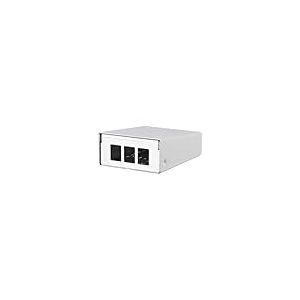 METZ CONNECT Bo&icirc;tier Keystone AP 3 Ports Blanc Pur RAL9010
