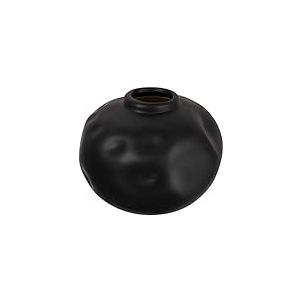 Creative Co-Op Vase en Terre Cuite de Forme Organique pincée, Noir Mat