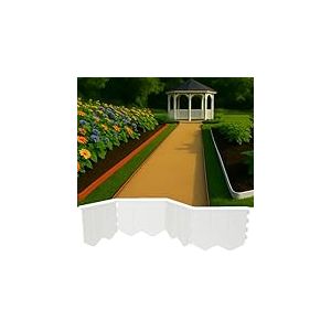 GARDENIX Bordure de pelouse, Facile à Installer, en Plastique, Gris Clair, 5,15 m, sans Creuser, en Plastique recyclé, Flexible et Durable, fabriquée dans l'UE