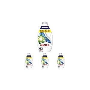 Ariel Alpine Lessive Liquide, 70 Lavages (3.15L), Action Détachante En 1 Seul Lavage, Impeccable Même à Froid, Fabriqué en France (Lot de 4)