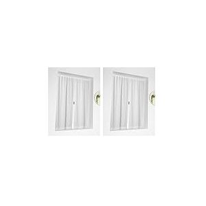 Linder Paire de vitrages Gloria écru et argenté en 60x140cm (Lot de 2)