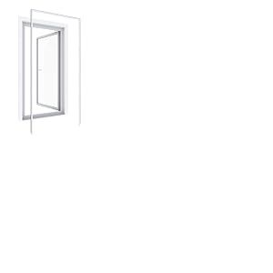 Windhager Moustiquaire Huisserie pour Porte Battante, Cadre de protection contre les insectes sans perçage pour fenêtres et portes , 125 x 245 cm, blanc