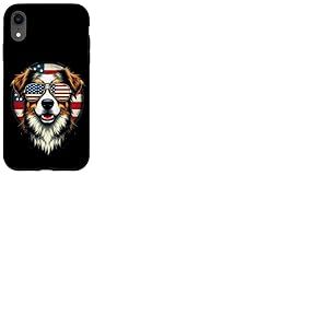 Drapeau américain Vintage pour Chien Coque pour iPhone XR