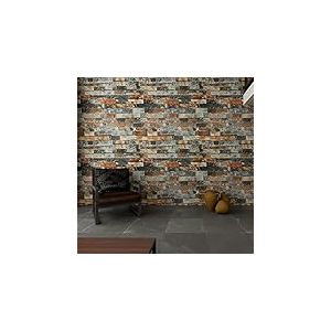 HANMERO Papier Peint Vinyle Motif de Brique Pierre pour Chambre Salon TV Fond 4 Couleurs au Choix