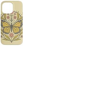 Monarque Papillon Mandala Boho Nature Insecte Art Coque pour iPhone 14 Pro Max