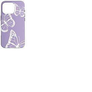 Violet Rose Papillon Lavande Papillon Lilas Monarque Coque pour iPhone 16 Pro