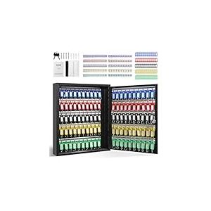 VEVOR Armoire &agrave; Cl&eacute;s 100 Crochets Bo&icirc;te &agrave; Cl&eacute;s Murale en Acier 38x8,4x45 cm Placard &agrave; Cl&eacute;s avec Porte-Cl&eacute;s Serrure &agrave; Cl&eacute; avec 100 &Eacute;tiquettes 2 Cl&eacute;s Rangement S&eacute;curis&eacute; des Clefs Maison Bureau H&ocirc;tel