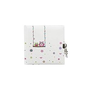 Goldbuch Album de bébé Petite Chouette, 30 x 31 cm, 60 Pages avec Feuillet Cristal (français Non Garanti), Carton, Kleine Eule, 16,5x16,5 cm