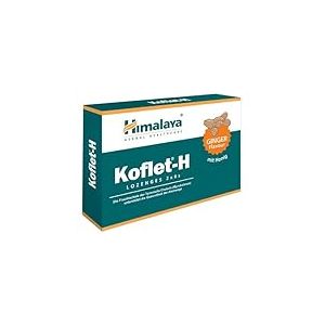 Himalaya - KOFLET - Koflet-H | Pastilles à sucer pour apaiser la gorge avec miel et extraits naturels - 12 pastilles - Saveur gingembre