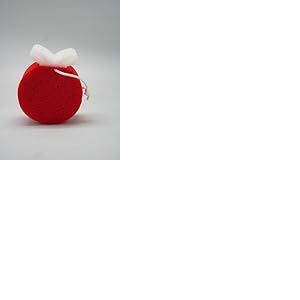 martini SPA - Xmas Collection - &Eacute;ponge corps souple en forme de boule de No&euml;l avec cordon en polyur&eacute;thane, blanc et rouge, 10 x 12 x 4 cm, 9 g, 1 unit&eacute;