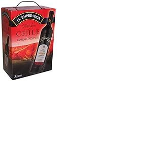 El Emperador - Vin rouge chilien Cabernet Carmenere cubi 3L Bag in Box, Valle Central Chili (1 x 3 L)