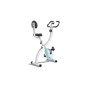 Ultrasport F-Bike Vélo d’Appartement Pliable I Vélos d'Appartement Extra Silencieux jusqu'à 130 kg avec Selle Confort, Velo d Appartement Pliable (Menthe-Blanc)