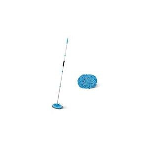 Amazon Basics Brosse T&eacute;lescopique de Lavage Auto, Manche Long Extensible jusqu'&agrave; 158 cm, Gant en Microfibre, Kit de Nettoyage pour Voitures, Fourgonnettes, Camions, Bleu
