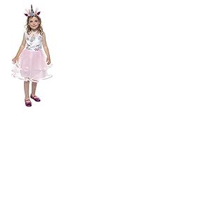 Rubies Costume de princesse licorne pour filles, robe licorne rose et bandeau, carnaval, anniversaire, cadeaux, Noël