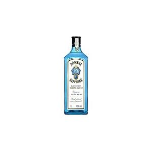 Bombay Sapphire Premium Distilled London Dry Gin, Infusé à la Vapeur avec 10 Plantes Exotiques Sélectionnées à la Main, 40 % vol., 100 cl/1 L