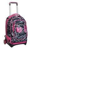 Seven Sac &agrave; Dos &agrave; Roulettes, New Tech Keep Flag Sac &agrave; Livres &agrave; Roulettes, 3 En 1, Sac &agrave; Dos D&eacute;tachable + Trolley, Filles et Gar&ccedil;ons, pour L'&Eacute;cole, le Sport, Pochette pour Ordinateur Portable, Rose