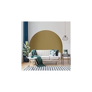 Ambiance Sticker Autocollant Lit T&ecirc;te de Lit Arche Stickers Muraux | Grand Papier Peint Demi Cercle pour D&eacute;coration Salon et Chambre| L150 x H150 cm - Or Dore