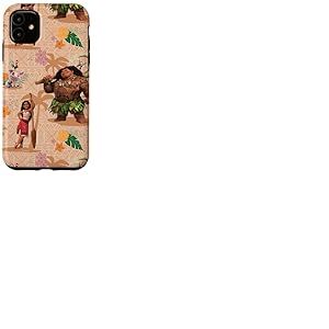 Coque pour iPhone 11 Disney Vaiana 2 Vaiana Maui Kotu Heihei and Pua Pattern
