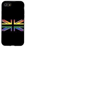 Drapeau Union Jack LGBTQ GAY Pride arc-en-ciel Royaume-Uni Coque pour iPhone SE (2020) / 7 / 8