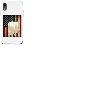 Congas Drapeau américain avec percussion batteur Conga Coque pour iPhone XR