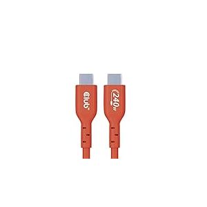 Club 3D CAC-1511 Câble USB 2 Type-C Bi-directionnel USB-IF Certifié 480Mb PD 240W (48V/5A) EPR Mâle/Mâle 1 m