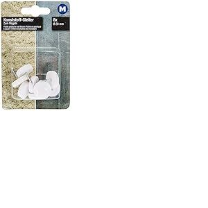 Meister Lot de 8 patins en plastique avec goupille &Oslash; 20 mm 161191 644426