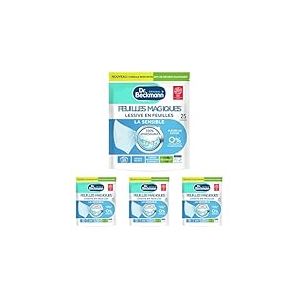 Dr. Beckmann 25 FEUILLES MAGIQUES Lessive en feuilles LA SENSIBLE Hypoallergénique | Format pré-dosé, pratique et léger | 100% hydrosoluble, facile à utiliser et ranger (Lot de 4)