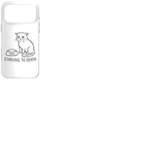 Humour Chat &laquo; Starving to Death &raquo; Chat Qui Pleure Coque pour iPhone 17 Pro Max