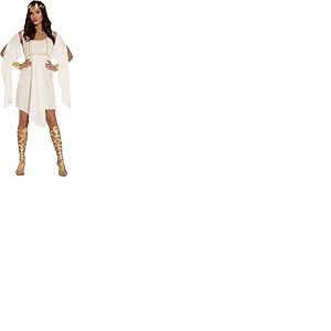 FIESTAS GUIRCA | Costume de Déesse Grecque pour Femme (42-44/L) - Robe et Châle - Costumes de Romains et Grecs pour Halloween, Carnaval et Fêtes Costumées - Idéal pour Adultes - Beige