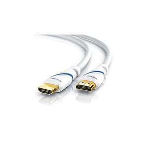 CSL - C&acirc;ble HDMI 4K 2.0-7,5 m - Ultra HD 4k @ 60Hz - High Speed with Ethernet - Ultra HD Full HD - 3D ARC CEC HDCP HDR - 18 Gbit s - TV Blu-ray PS5 Xbox Series X Switch - Blanc - 7,5 m