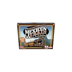 MEXICAN TRAIN DOMINOES - Jeu de Dominos pour Enfants dès 6 Ans - Jeu de Société Stratégique avec Dominos Colorés - Tous à Bord du Train Mexicain - Pour Jouer en Famille et entre Amis - 1 à 8 Joueurs