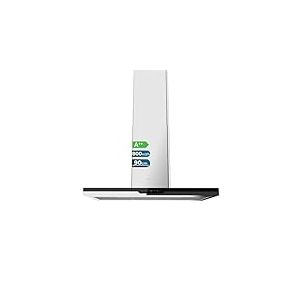 Cecotec Hotte Aspirante 90cm îlot Bolero Flux Ict 908000 Glass Black A++. Finition Verre Noir, Aspiration 800M3/H, Moteur 210W, Commande Tactile, Filtre à Charbon