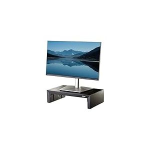 Fellowes Support d’écran Everyday Plus – Noir – 3 hauteurs réglables, Espace de Rangement – Ergonomique – pour PC, iMac, Ordinateurs Portables – Charge Max 18 kg