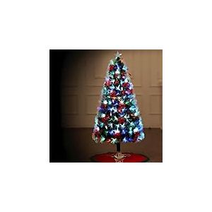 Sapin de Noël en Fibre Optique RVBY, 150 cm, Faible consommation d'énergie, idéal pour décorer des espaces de Vacances et créer Une atmosphère de Noël.