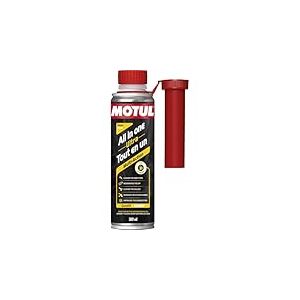 Motul - Additif Tout en Un Diesel - Nettoyant Multi-Action Curatif - Réduction Consommation et Émissions - Idéal Avant Contrôle Technique - All in One Ultra Diesel - 300 ML