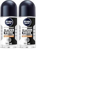 NIVEA MEN D&eacute;odorant Bille Black & White Ultimate Impact (1 x 50 ml), d&eacute;odorant homme anti-traces blanches et jaunes, anti-transpirant anti odeur & humidit&eacute;, protection efficace 72h, sans alcool