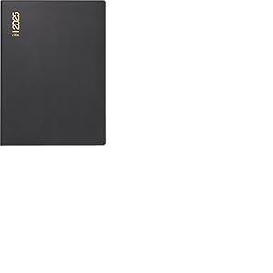 rido/idé Agenda de poche modèle Technik II (2025), 1 page = 2 jours, A6, 304 pages, couverture en plastique, noir