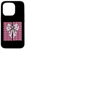 Ruban rose coyote chasseur coyote, coquette Coque pour iPhone 15 Pro