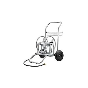 VEVOR Chariot Enrouleur de Tuyau Arrosage 6096 cm 9144 cm D&eacute;vidoir de Tuyau Arrosage sur 2 Roues pour Arroser Le Jardin et Lavage de Voiture, D&eacute;placement Fluide, avec Poign&eacute;e et Panier de Rangement
