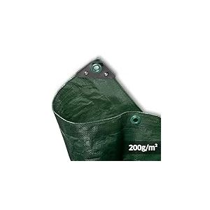 NOOR Bâche de Couverture Super - 200g/m² - 4x5 m - Vert - Bâche Tout Usage pour Protection Contre Les intempéries - Idéale pour Le Jardin - stabilisée UV, enduite des Deux côtés, imperméable