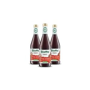 BIOTTA - Jus de Tomate assaisonn&eacute; au jus de Citron, sel marin - Pr&eacute;paration &agrave; base de tomates 100% bio - Riche en vitamines A, C et en nutriments - Antioxydants - 500ml - Lot de 3